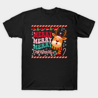 Merry Merry Christmas Design T-Shirt